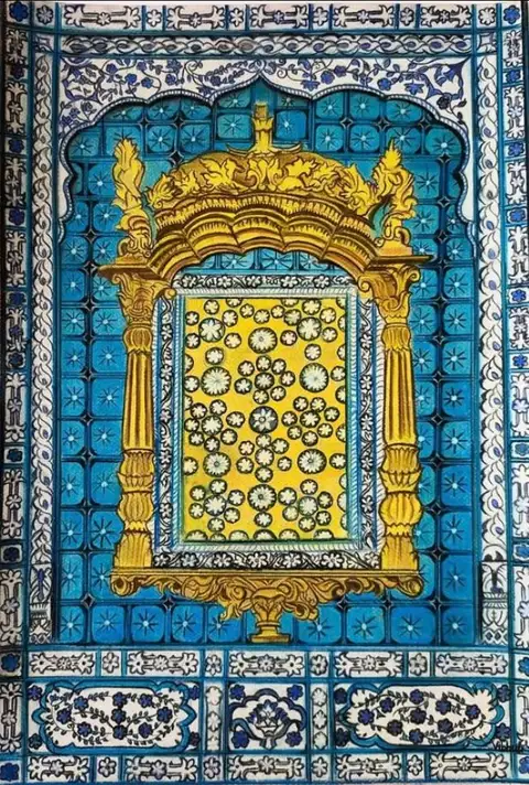 Antique Pichhwai — pastel devotional work by Vibhuti Mehta