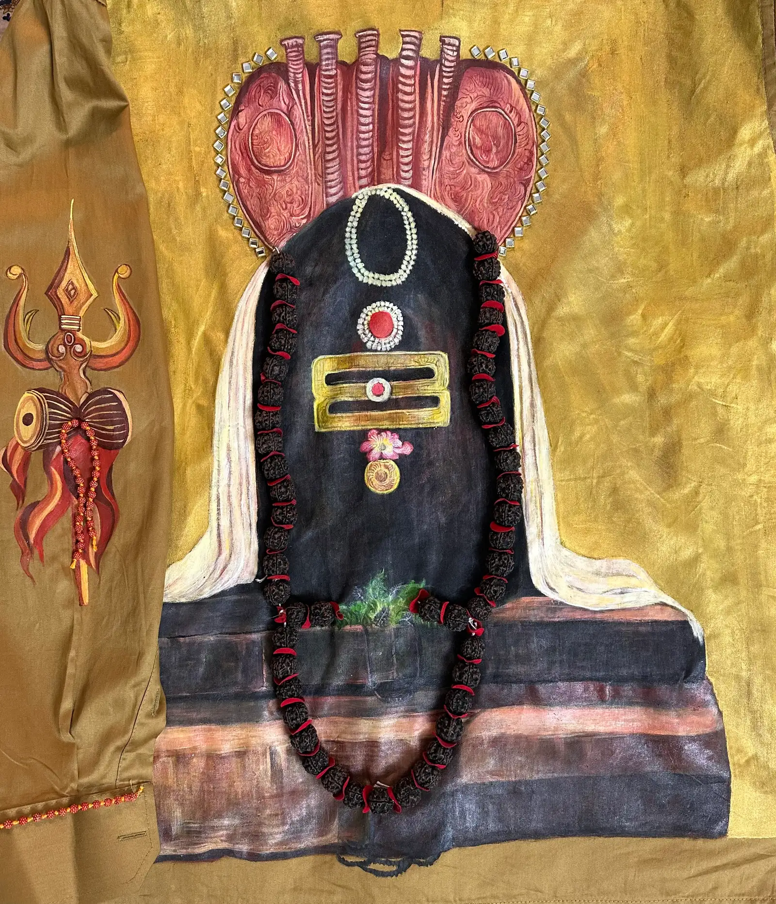 Om Namah Shivaay — fabric works devotional work by Vibhuti Mehta