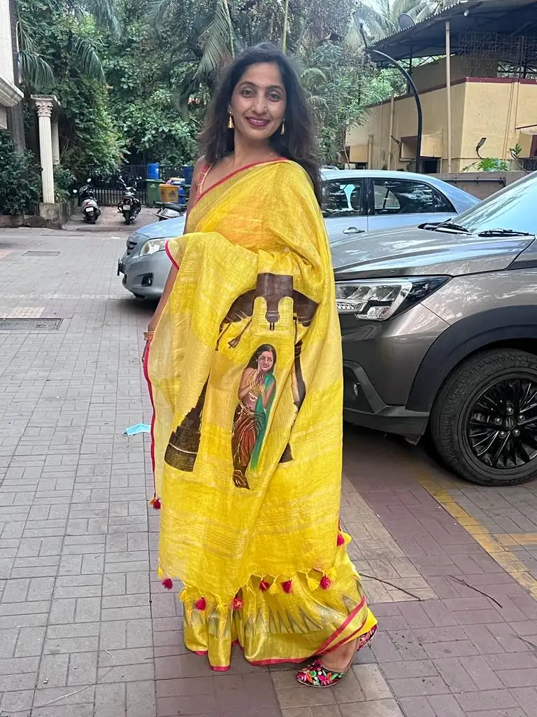 Self Portrait on Fabric — fabric works wearable artwork by Vibhuti Mehta
