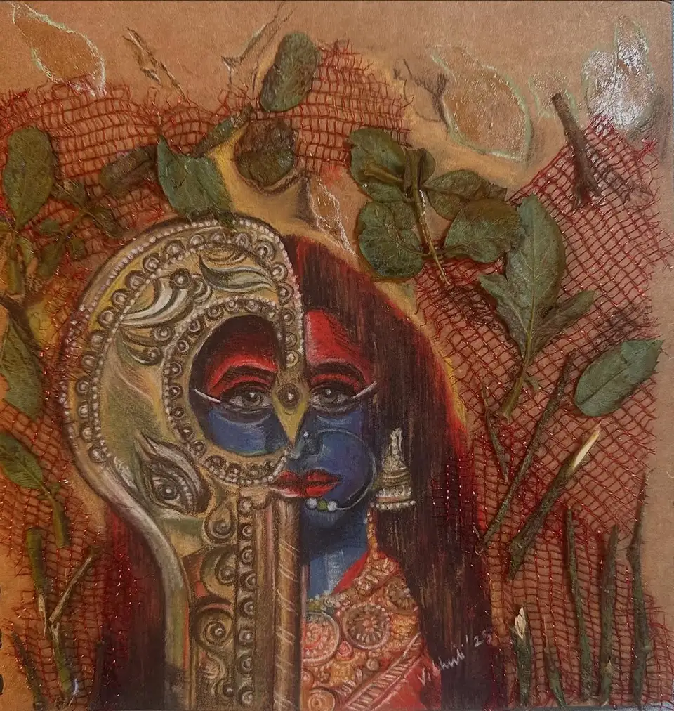 Shakti — pastel portrait by Vibhuti Mehta